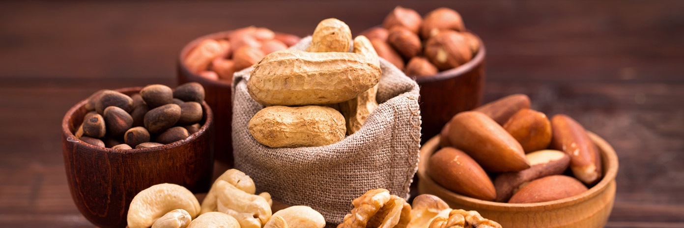 Orzechy ziemne, włoskie, nerkowce i pinii