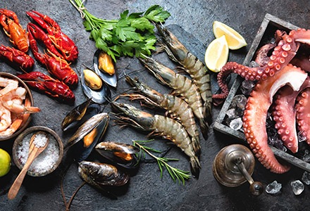 Świeże owoce morza