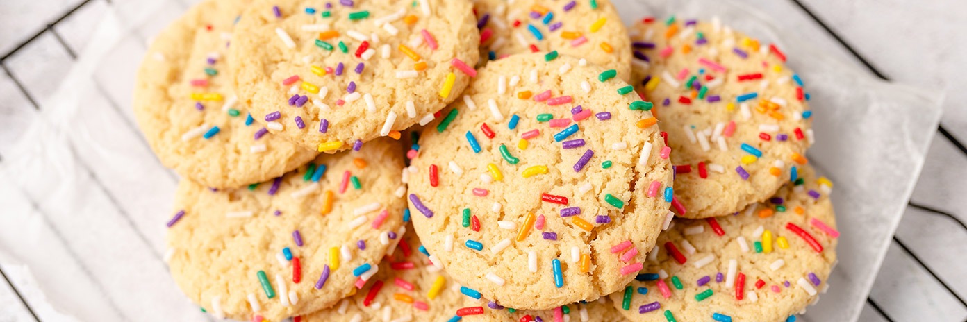 Ciasteczka maślane z kolorową posypką