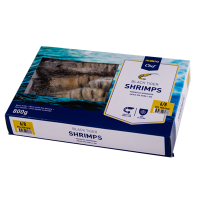 Camarão Black Tiger makro chef 6/8 