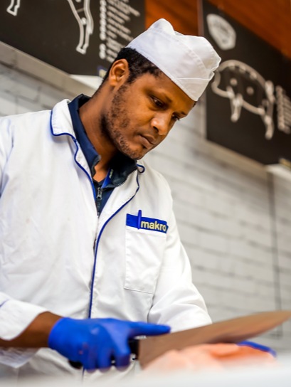 Talhante makro a cortar carne