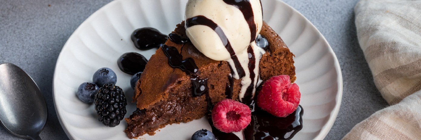 Bolo de chocolate com puré de batata