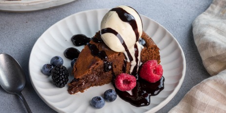 Bolo de chocolate com puré de batata
