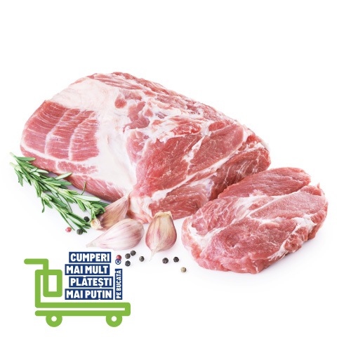 Ceafă de porc proaspătă pentru grill și preparate profesionale, carne refrigerată pentru restaurante și retail.