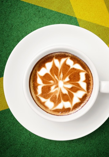 Cafea servită într-o ceașcă