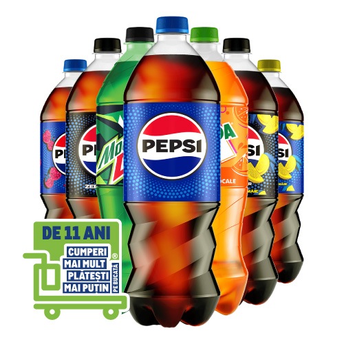Băuturi carbogazoase, 2L, Pepsi, Mirinda