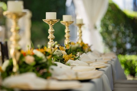 Table settings for catering events