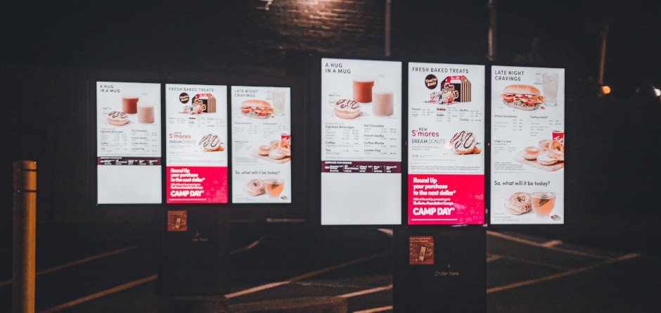 Digital menu board