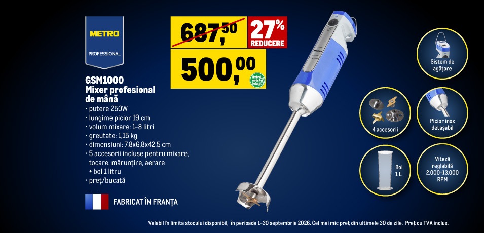 Mixerul vertical METRO Professional GSM1000