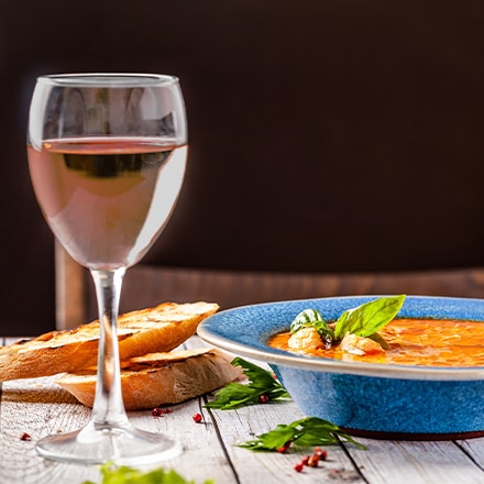 vino rose bisque