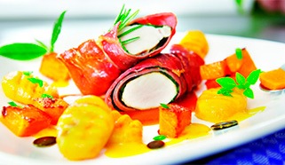 Tekvicové gnocchi s králičím mäsom