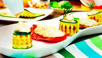 Baklažánová paštéta s kozím syrom