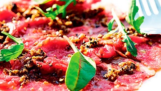 Hľuzovkové carpaccio