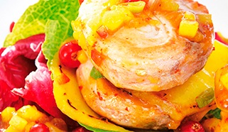 Šalát s mečúňom a ovocím