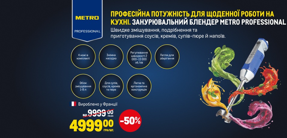 Професійний занурювальний блендер