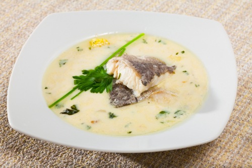 вершковий суп з хеком