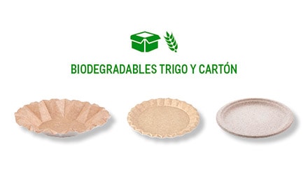 Elementos desechables biodegradables