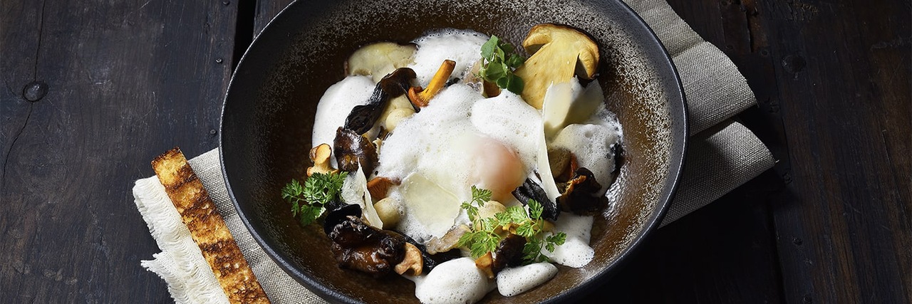 Recette de Chef - Œuf parfait aux champignons Recette de Chef - Œuf parfait aux champignons